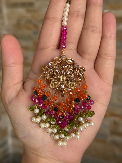 PIYA - Mehndi Bridal set | includes Choker with Jhumke & tikka