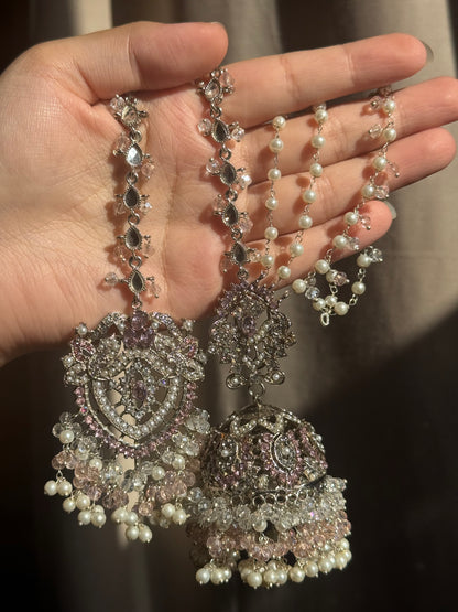 Aqsa - Jhumke Tikka set 8 colours available