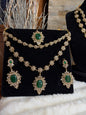 RIYA - Double layered Necklace set with earrings and tikka | 10 colours available