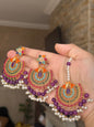 ANSHA - Necklace set with Earrings & Tikka | available in 10 colours