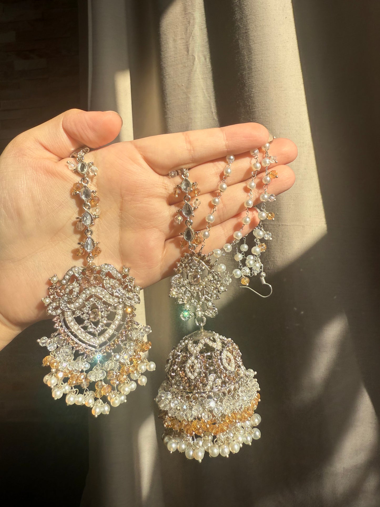 Aqsa - Jhumke Tikka set 8 colours available