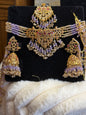 Afaf - Choker set with heavy Sahara jhumke and tikka | available in 25 colours