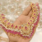 AMIRA - 6 pieces Bridal set | includes Mala, Necklace, Choker, Jhumar, Jhumke & Tikka | Colours available