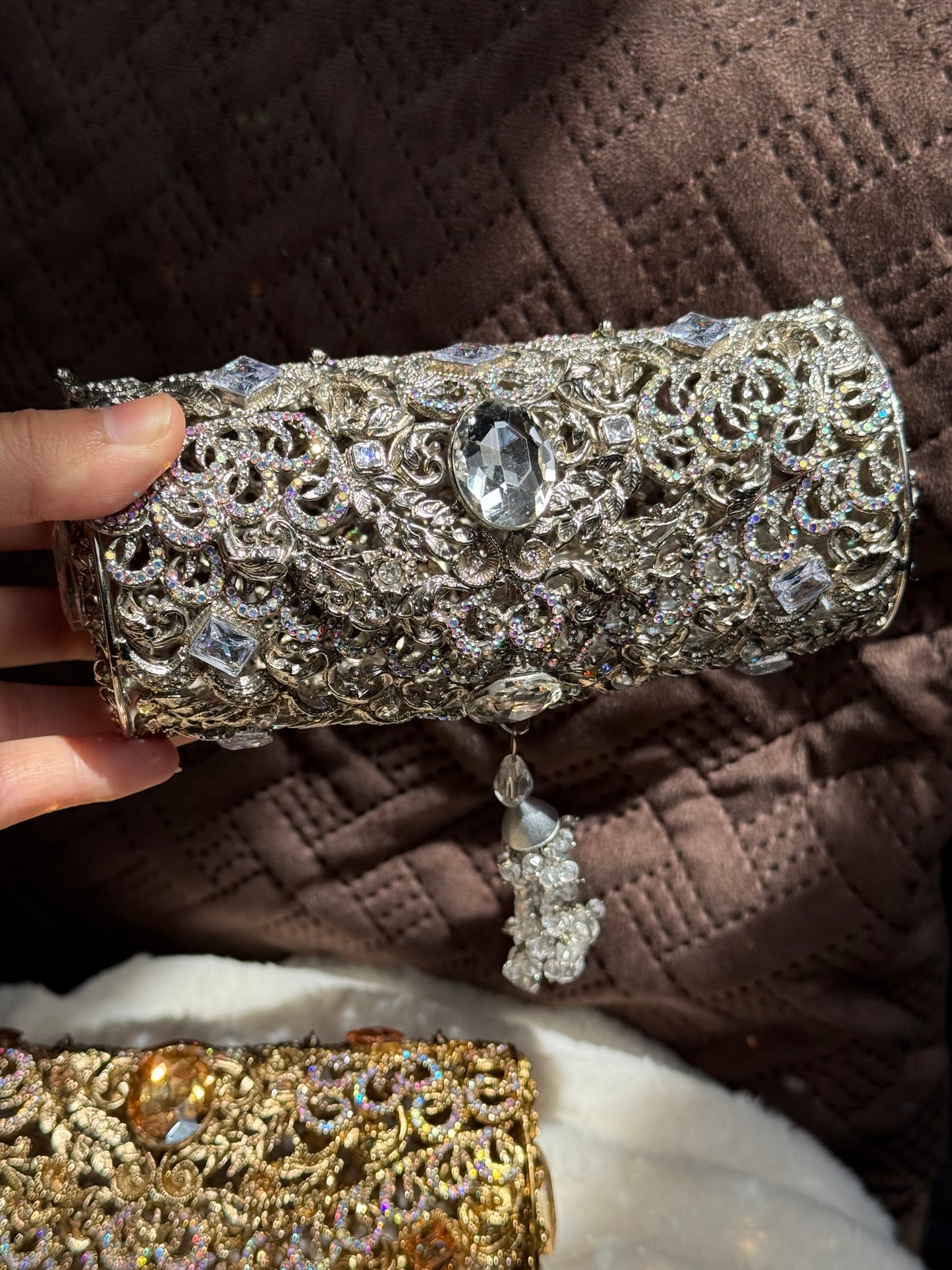 Bridal clutches with chain | available in 3 colours