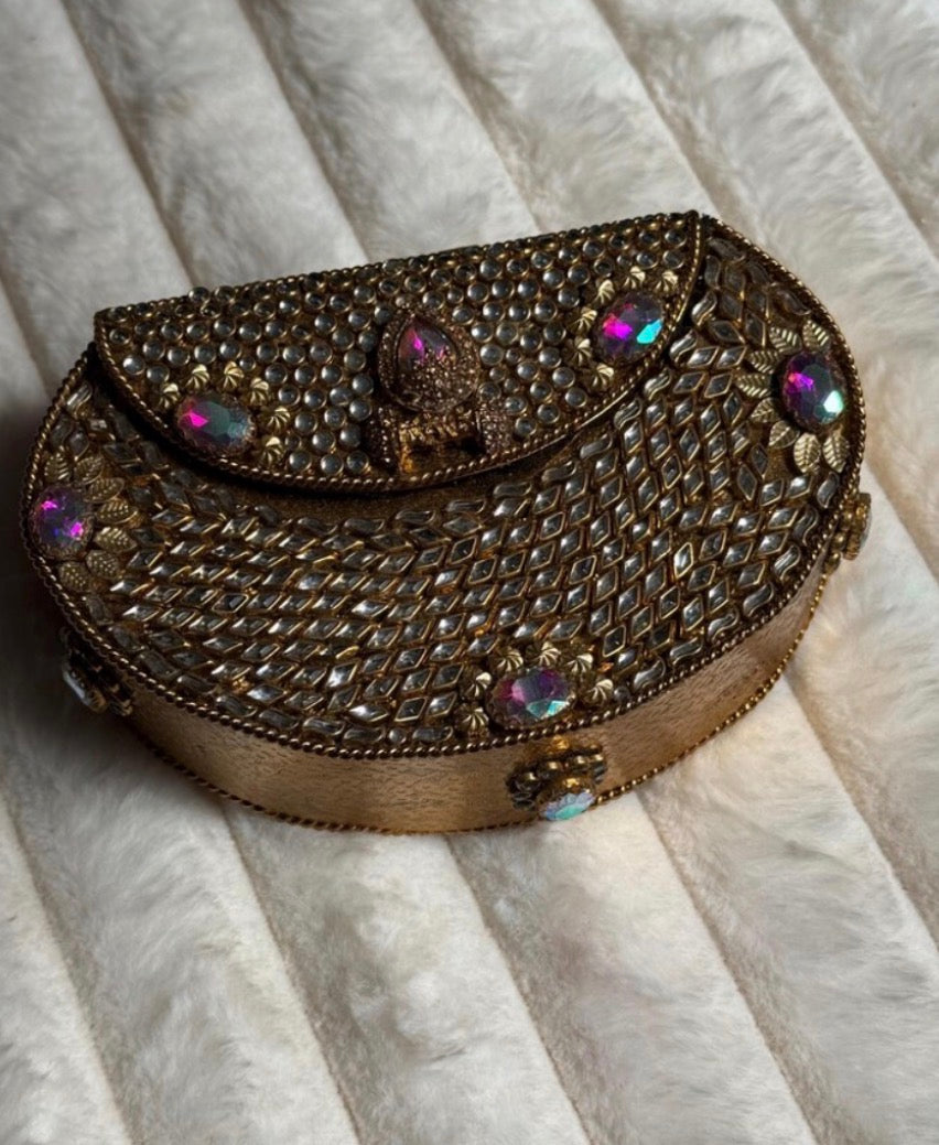 Kundan clutch bags | with chain available in 13 colours