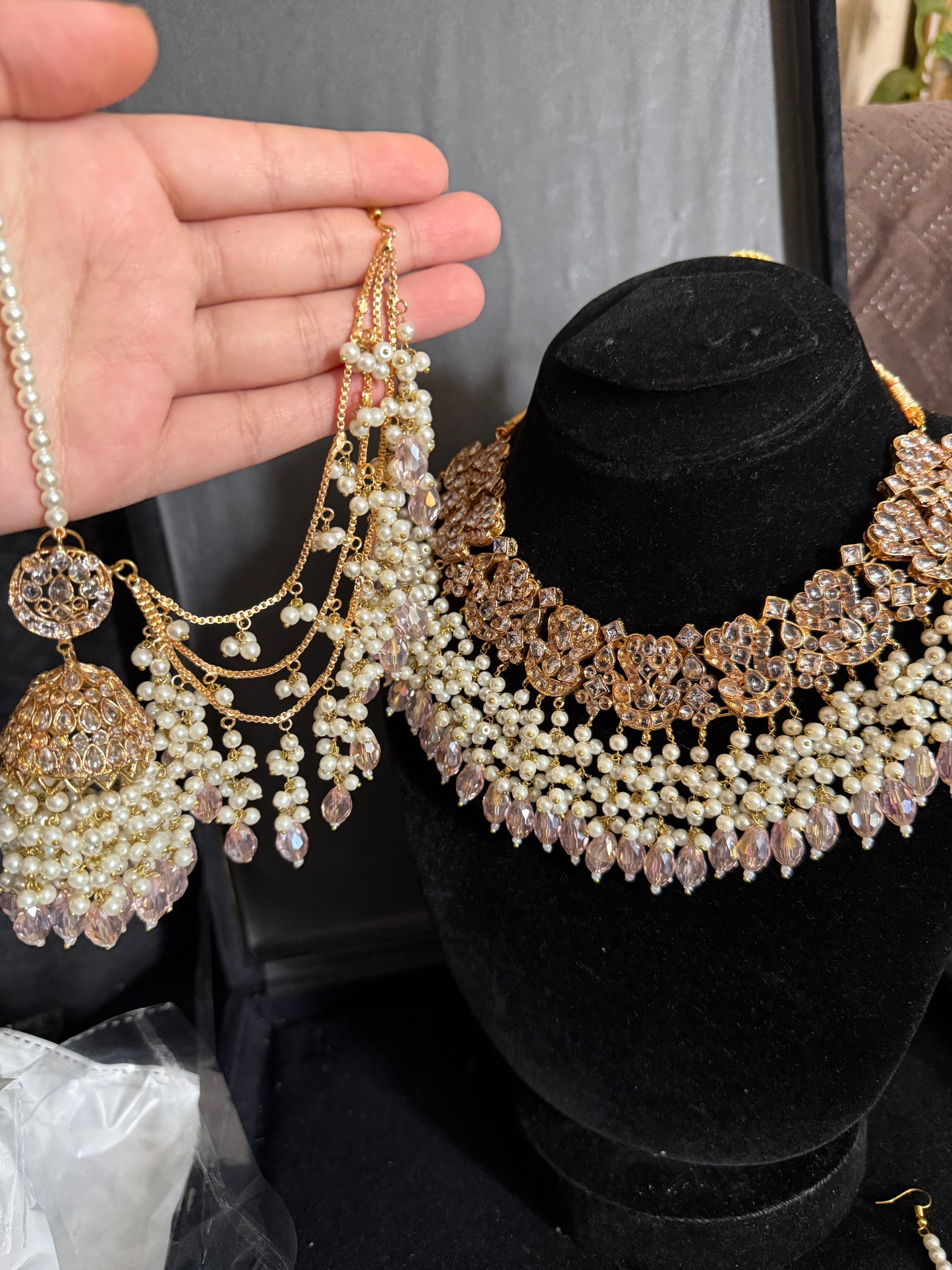 NISA - Bridal set | includes Necklace, jhumar, sahara jhumke & tikka