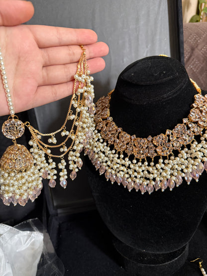 NISA - Bridal set | includes Necklace, jhumar, sahara jhumke & tikka