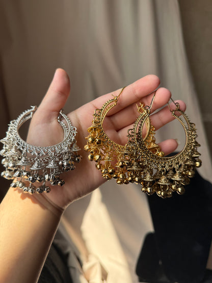 Kashmiri earrings with bells | available in 3 colours