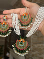 ANSHA - Necklace set with Earrings & Tikka | available in 10 colours