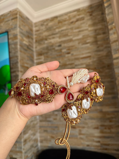 SAFA - Turkish choker set with earrings and tikka | available in 14 colours