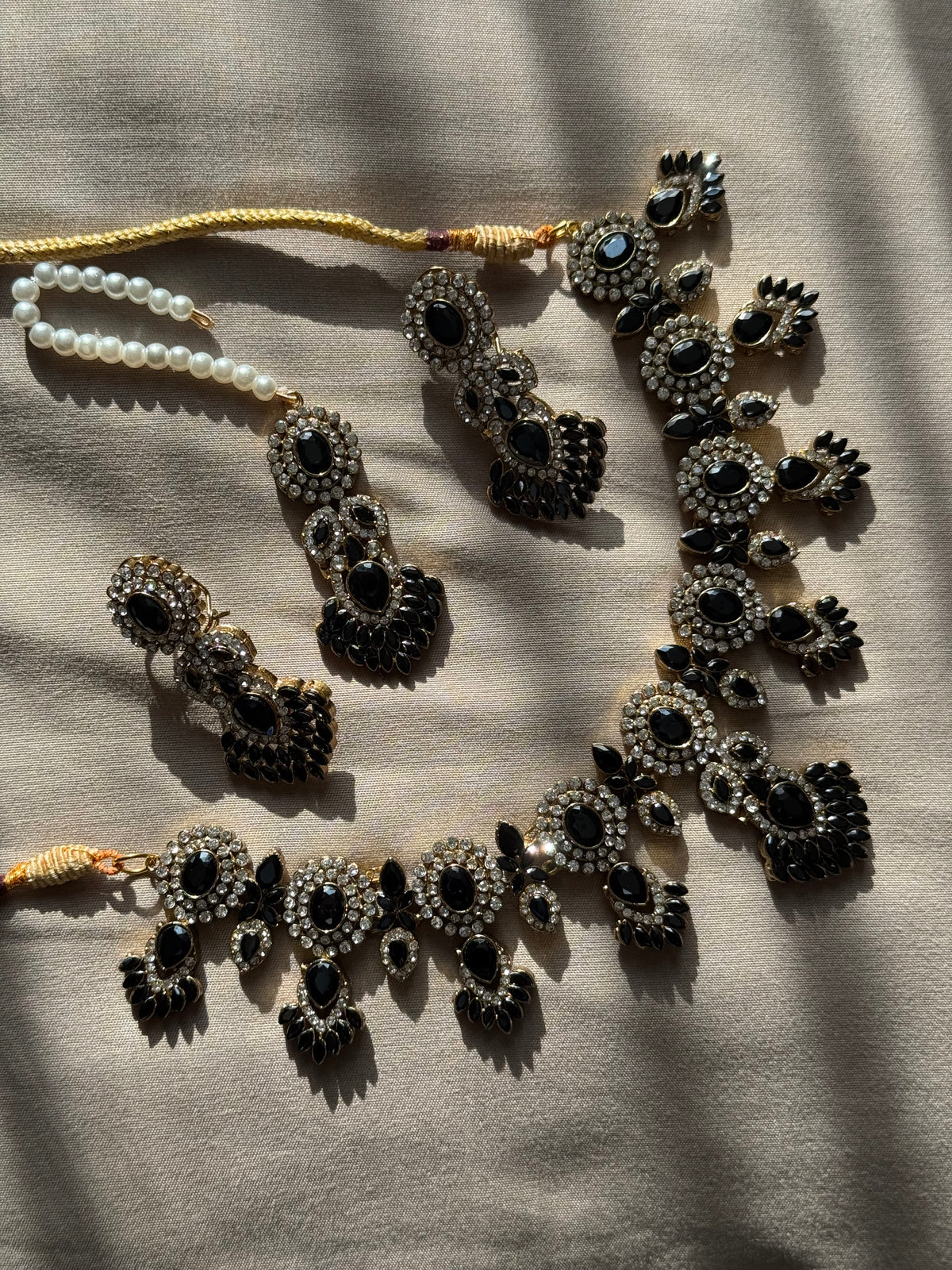 MAHRUKH - AD Necklace with earrings and tikka available | available in 7 colours