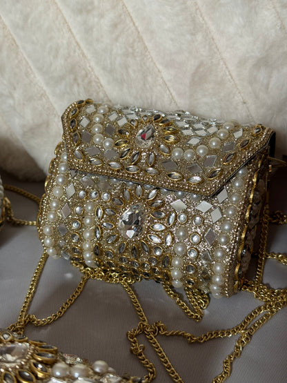 KUNDAN clutches SMALL | available in different designs & colours